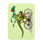 自転車に乗ったアナビセチア恐竜。 マグネット (縦)