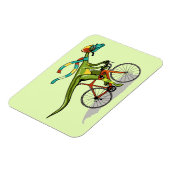 自転車に乗ったアナビセチア恐竜。 マグネット (左側)
