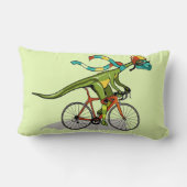 自転車に乗ったアナビセチア恐竜。 ランバークッション (裏面)