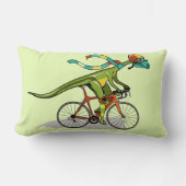 自転車に乗ったアナビセチア恐竜。 ランバークッション (正面)