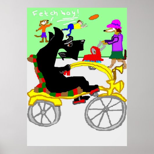 自転車に乗ったクライヴ・スコットランド ポスター (正面)