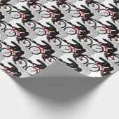 自転車に乗ったハチミアナグマ ラッピングペーパー (角)