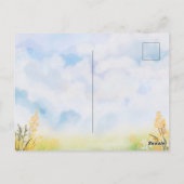 自転車に乗った可愛いキツネ ポストカード (裏面)