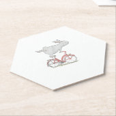 自転車に乗った可愛いバニー・ラビット_サイクリング_自転車&G ペーパーコースター (アングル)