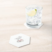 自転車に乗った可愛いバニー・ラビット_サイクリング_自転車&G ペーパーコースター (インサイチュ)