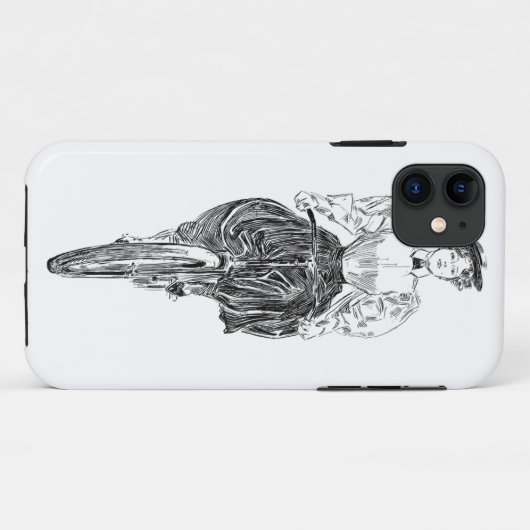 自転車に乗った女性 Case-Mate iPhoneケース (裏面(横))