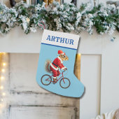 自転車に乗った子どものクリスマスソックリス スモールクリスマスストッキング