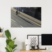 自転車に乗った少女 ポスター (ホームオフィス)