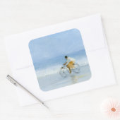 自転車に乗った少年2 スクエアシール (封筒)