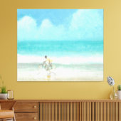 自転車に乗った少年3 キャンバスプリント (インサイチュ (リビング))