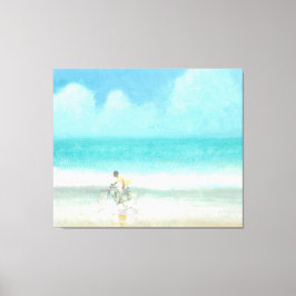 自転車に乗った少年3 キャンバスプリント