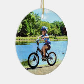 自転車に乗った少年 セラミックオーナメント (右)
