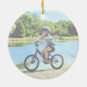 自転車に乗った少年 セラミックオーナメント (裏面)