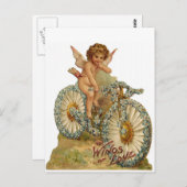 自転車に乗った愛の翼 ポストカード (正面/裏面)