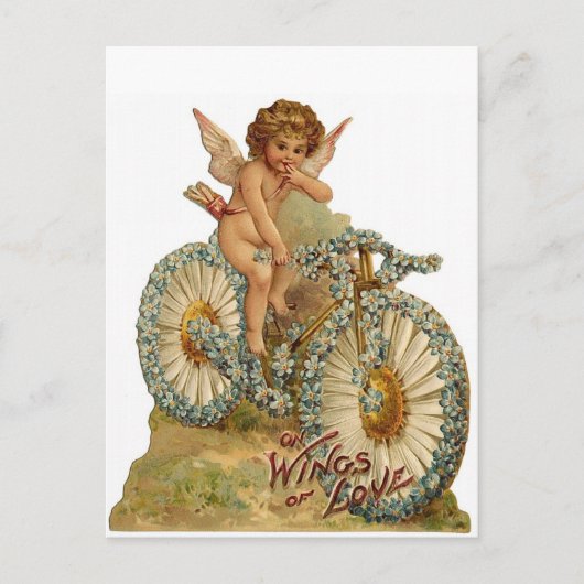 自転車に乗った愛の翼 ポストカード (正面)