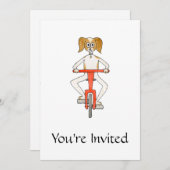 自転車に乗った犬。 招待状 (正面/裏面)