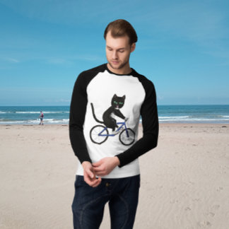 自転車に乗った猫は自転車に乗った猫のスポーティなサイクリスト Tシャツ