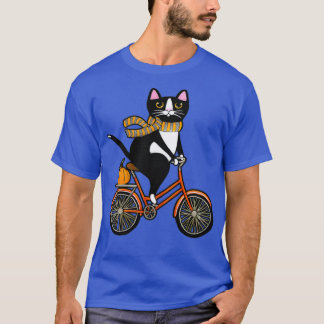 自転車に乗った猫 Tシャツ