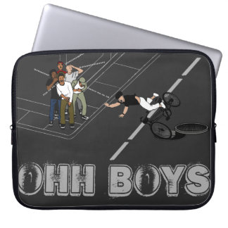 自転車に乗った男がマンホールに入るOH BOYS CRACK ラップトップスリーブ