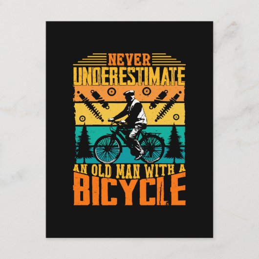 自転車に乗った老人を決して過小評価しない エンクロージャーカード (正面)
