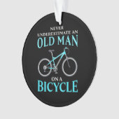 自転車に乗った老人 オーナメント (正面)