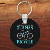 自転車に乗った老人 キーホルダー (正面)