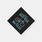 自転車に乗った老人 スタンダードカクテルナプキン (角)