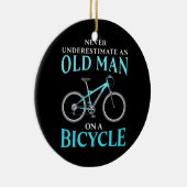 自転車に乗った老人 セラミックオーナメント (右)