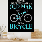 自転車に乗った老人 ポスター (キッチン)