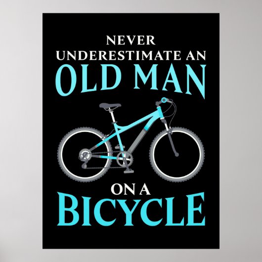 自転車に乗った老人 ポスター (正面)
