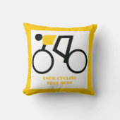 自転車に乗った自転車カスタム乗り クッション (正面)