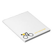 自転車に乗った自転車カスタム乗り ノートパッド (アングル)