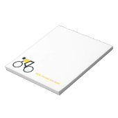 自転車に乗った自転車カスタム乗り ノートパッド (回転)