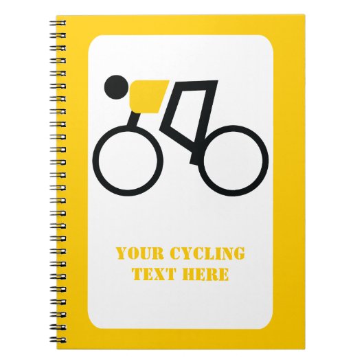 自転車に乗った自転車カスタム乗り ノートブック (正面)