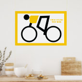 自転車に乗った自転車カスタム乗り ポスター (キッチン)
