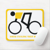 自転車に乗った自転車カスタム乗り マウスパッド (マウス)