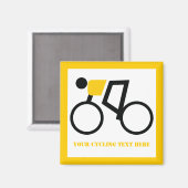 自転車に乗った自転車カスタム乗り マグネット (正面/裏面)