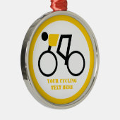 自転車に乗った自転車カスタム乗り メタルオーナメント (右)