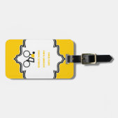 自転車に乗った自転車カスタム乗り ラゲッジタグ (正面横)