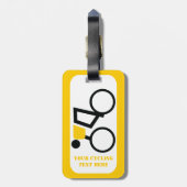 自転車に乗った自転車カスタム乗り ラゲッジタグ (裏面縦)