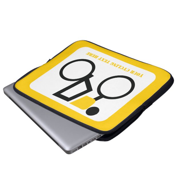 自転車に乗った自転車カスタム乗り ラップトップスリーブ (正面下部)