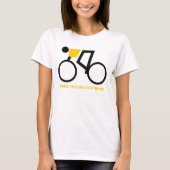 自転車に乗った自転車カスタム乗り Tシャツ (正面)