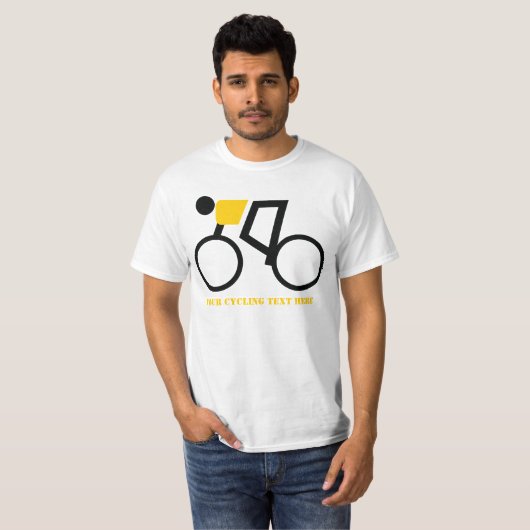自転車に乗った自転車カスタム乗り Tシャツ (正面フル)