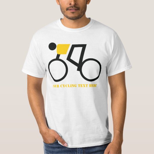 自転車に乗った自転車カスタム乗り Tシャツ (正面)
