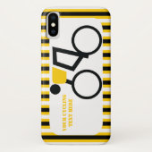 自転車に乗った自転車乗りストライプ者 Case-Mate iPhoneケース (裏面)