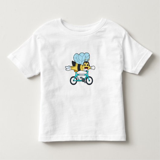 自転車に乗った蜂 トドラーTシャツ (正面)