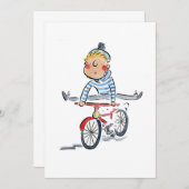 自転車に乗った車輪 招待状 (正面/裏面)