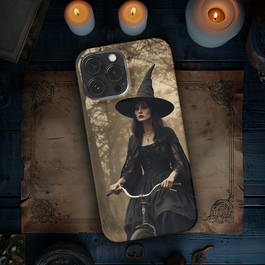 自転車に乗った魔女 iPhoneケース