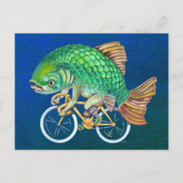 自転車に乗った鯉 ポストカード