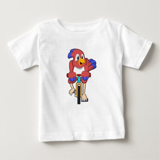 自転車に乗った鳥 ベビーTシャツ (正面)